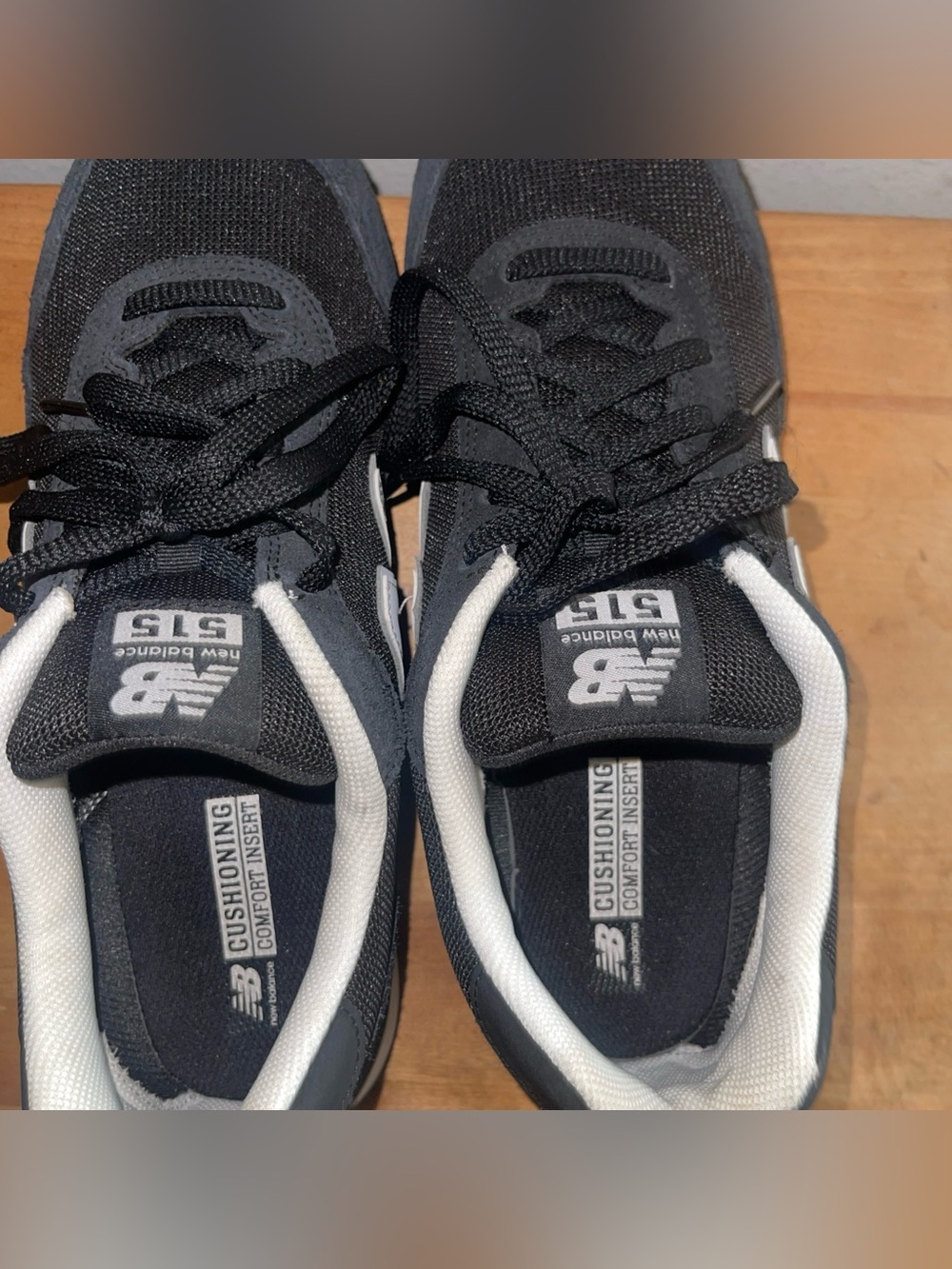 New Balance Men’s 515 Running Jogging Sneakers Black/White Suede Sz 12 - Picture 4 of 13